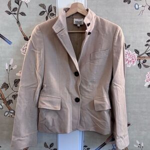 Akris Punto blazer, size 6 or 38, angora and wool, camel tan brown